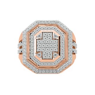 Levi Round Diamond Ring For Men